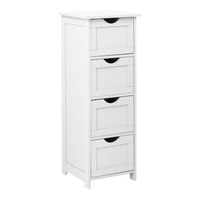 VINGLI 12W x 32H Skinny Floor Storage Cabinet with 4 Drawers