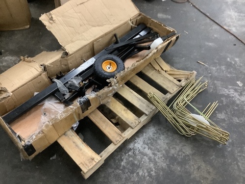 VEVOR 60" Tow Behind Dethatcher - Missing 1 Wheel, Loose Hardware