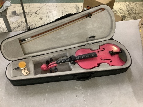 Pink Violin with Case