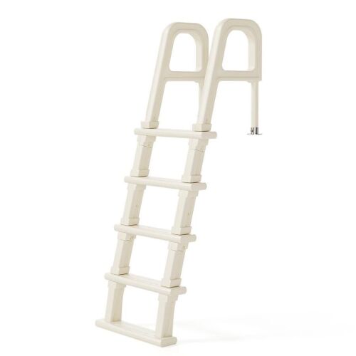47-54in Pool Ladder 5-Step Pool Stairs with Double Handrails