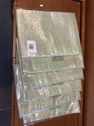 Solid Scroll Tablecloth, Rectangle, Lot of 6