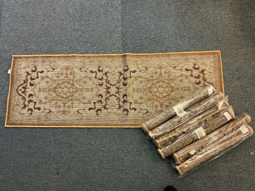 Madallion Accent Rug, Tan, Lot of 6