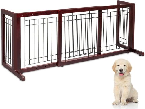 VINGLI Dog Gate for Stairs Free Standing Pet Gate