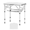 Folding Camping Table 24 in. x 16 in. Light-Weight Fold Up Table Adjustable Height Outdoor Portable Side Tables