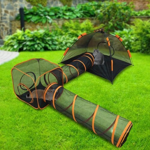 Cat Tent Cat Play Tunnel Pet Cat Playpen Cat House Enclosures for Indoor and Outdoor