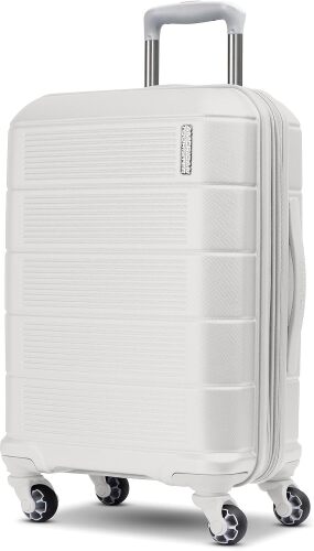 American Tourister Stratum 2.0 Expandable Hardside Luggage with Spinner Wheels, Carry-On, White