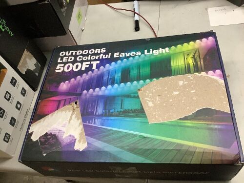 500ft Permanent Outdoor Light, RGB Outdoor eave Light,IP67 Waterproof Suitable for Party, Daily, Halloween, Christmas, Rooftop, Garden, Patio