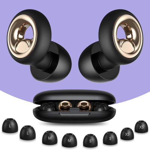 Ear Plugs for Sleeping, 55dB Silicone Ear Plugs for Noise Cancelling, Earplugs for Snoring, Concert & Shooting with 8 Eartips, Silicone Hearing Protection for Work, Travel