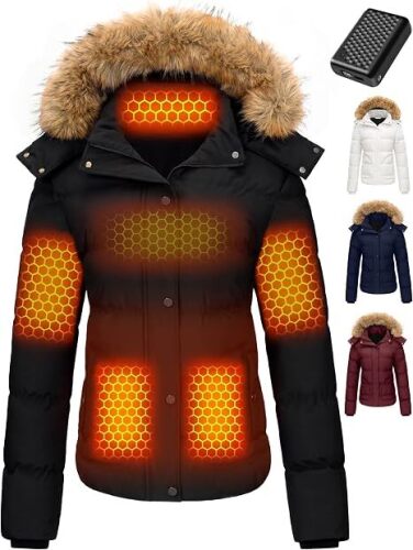 Graphene Heated Jacket For Women 12V 18400mAh Fast Charge With Large Capacity