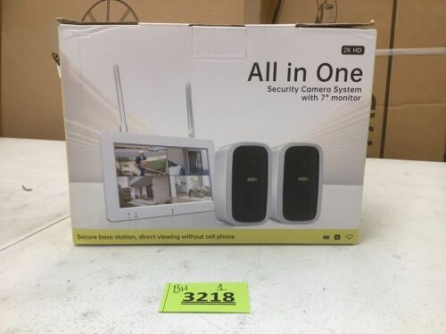 2K HD All In One Security Camera System with 7" Monitor