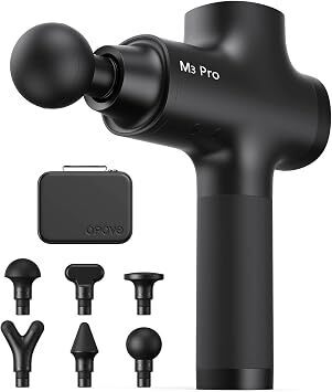 Opove M3 Pro 2 Massage Gun Deep Tissue Percussion Muscle Massager for Workout, Handheld Percussive Therapy Fascia Gun for Athletes Fast Recovery 4-8 Hours Long Battery Life, Powerful, Quiet, Black
