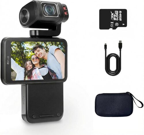 ORDRO M3 5K Handheld Digital Camera | 48MP Camcorder with 4K/60fps & IR Night Vision | 3.5" Flippable Touchscreen | 3250mAh Long-Lasting Battery | WiFi Vlogging Camera for YouTube (with 64GB Card)