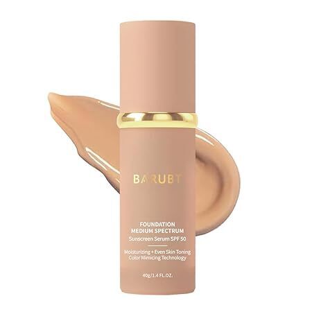 4 in 1 Color Changing Foundation - Medium Spectrum, Evening Skin Tone, Long-Lasting & Waterproof, Hydrating Concealer with Medium to Full Coverage, Lightweight Flawless Finish Makeup 1.4 Fl.Oz.
