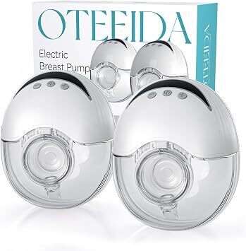 Hands Free Breast Pump Wearable MY-375 - Strong Suction, Low Noise, Portable Electric Breast Pump with 4 Mode & 12 Levels - 19/21/24mm Insert/Flange, 2 Pack (White)