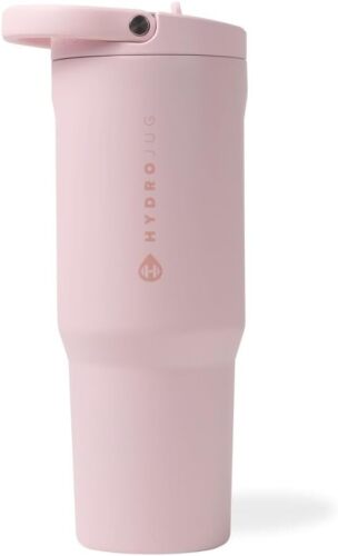 Stainless Steel Tumbler with Straw, Vacuum Insulated, 32oz Leakproof Water Bottle, Ergonomic Design, Reusable, Dishwasher Safe, Rubber Base, Durable for Gym or Outdoors