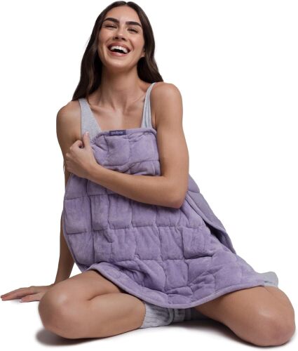nodpod Body 6.5lb Patented Compact Weighted Blanket I Perfect for Relaxation, Sleeping & Travel l I Glass Bead Filled, Machine Washable (29" x 24") - Wisteri