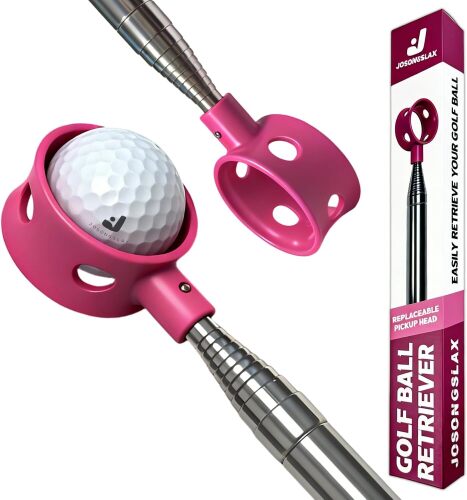 Golf Ball Retriever Telescopic for Water, Golf Balls Picker with Stainless Steel Shaft & Rubber Grip