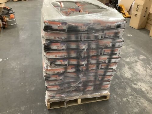 Pallet of (99) Grout Customs Polyblend Plus Sanded Grout, Brown Velvet, 25LB