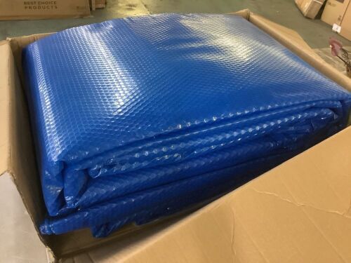 VINGLI 28-ft x 14-ft 12Mil Rectanglar Heavy Duty Solar Pool Cover for Above Ground Pool