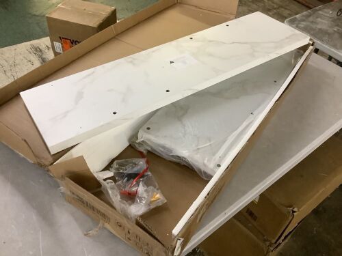 Faux Marble Console Table - No Instructions