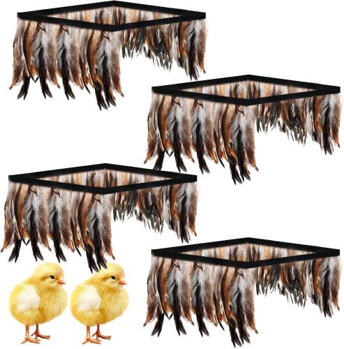 Lot of (6) 12 x 12 Inch Chick Brooder Heating Plate Feathers, 4 Pack