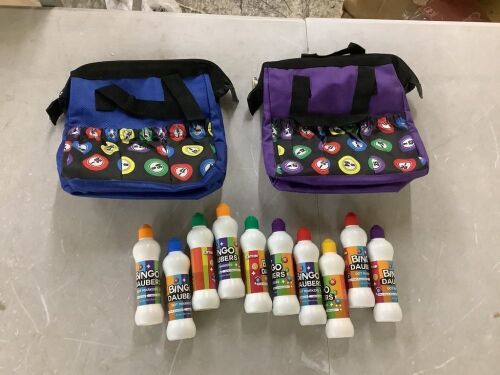 2 Bingo Dauber Tote Bags with 10 Daubers
