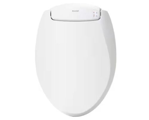 Brondell LumaWarm Heated Nightlight Elongated Closed Front Toilet Seat in White