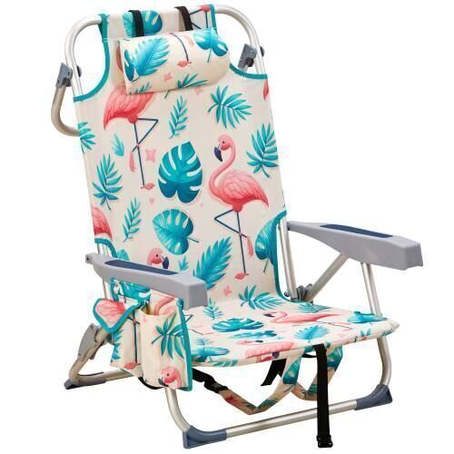 Backpack Beach Chair with Cup Holder