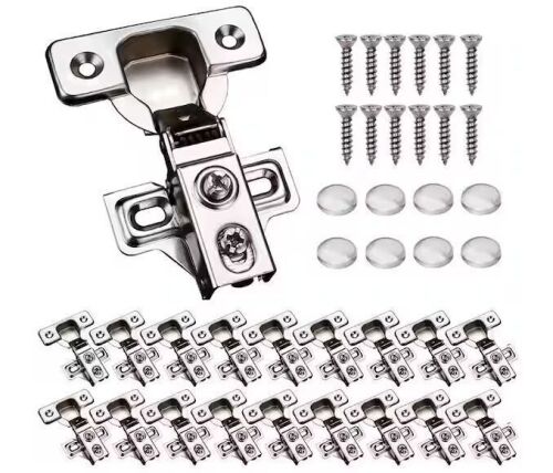 20-Pack Soft Close Cabinet Door Hinges, 100 Degree Opening Angle