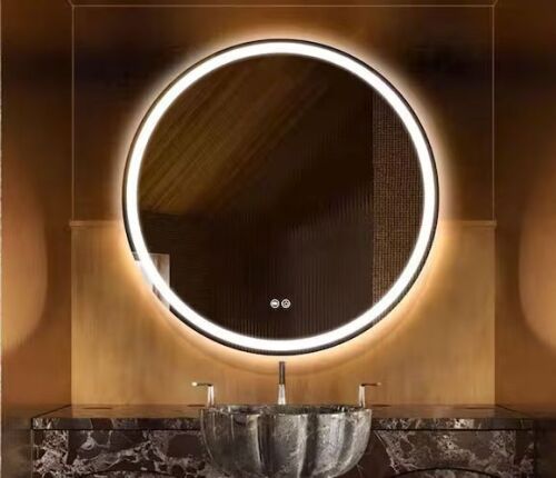 36 in. W x 36 in. H Round LED Anti-Fog Frameless Wall Mirror Bathroom Vanity Mirror With Front Light And Backlight