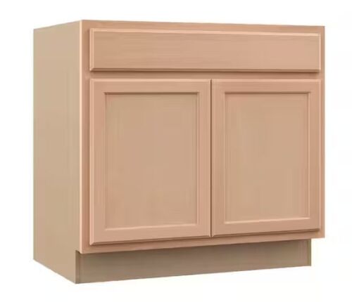 Hampton Bay Recessed Panel 36 in. W x 24 in. D x 34.5 in. H Assembled Base Kitchen Cabinet in Unfinished