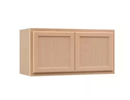 Hampton Bay Recessed Panel 36 in. W x 12 in. D x 18 in. H Assembled Wall Bridge Kitchen Cabinet in Unfinished