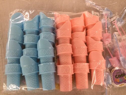 Reusable Plastic Ice Cream Cones, 24pc