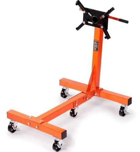 VEVOR 1500 lbs Rotating Engine Motor Stand with 360 Degree Adjustable Head, Cast Iron, 5-Caster, 4 Adjustable Arms