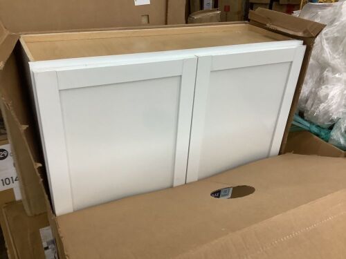 Hampton Bay Courtland 36 in. W x 12 in. D x 30 in. H Assembled Shaker Wall Kitchen Cabinet in Polar White