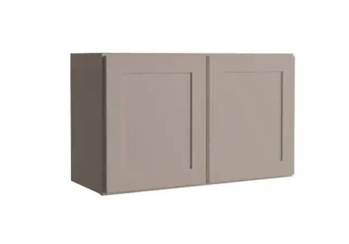 Hampton Bay Courtland 30 in. W x 12 in. D x 18 in. H Assembled Shaker Wall Bridge Kitchen Cabinet in Sterling Gray