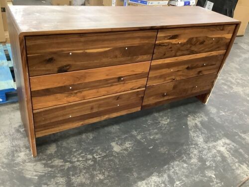6 Drawer Wood Dresser