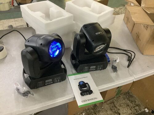 Moving Head Beam Lights, 2 Pack