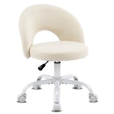 VINGLI Small Vanity Chair with Wheels for Girls