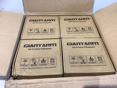 Lot of (12) Giantarm 3D Printer Filament  - Lot 49