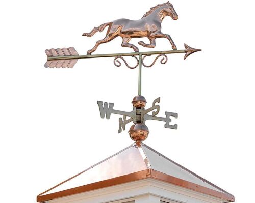 Good Directions 2126MV-1974P 26" Square Manchester Vinyl Horse Weathervane and Copper Cap - Does Not Include Cupola - Lot 84