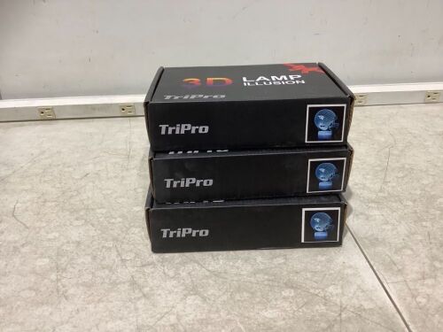 Lot of (3) Baltimore Ravens LED 3D Illusion Lamps - Lot 167