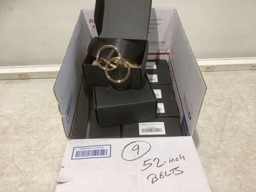 Lot of (9) 52" Black Belts  - Lot 575