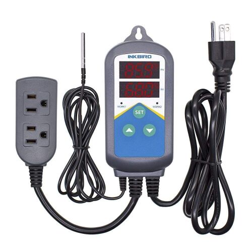 Inkbird ITC-306T Pre-Wired Electronic Heating Thermostat Temperature Controller and 24 Hours Digital Day & Night Cycle Timer Controller for Breeding and Planting - Lot 604
