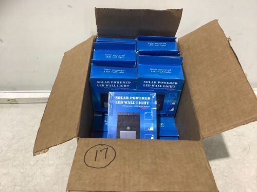 Lot of (17) Solar Powered LED Wall Lights  - Lot 647