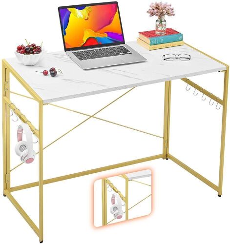 Mr IRONSTONE 39.4” Modern Simple Folding Desk with 10 Hooks - Lot 764