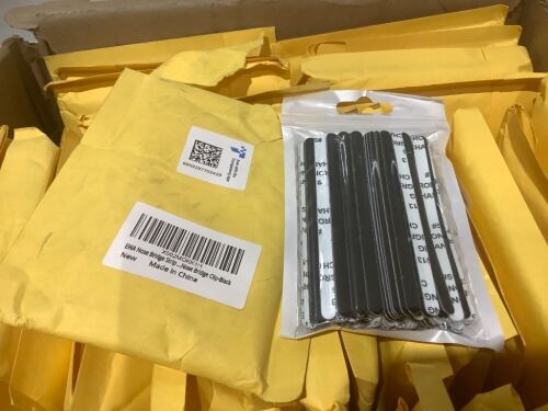 Lot of (50) EWA Aluminum Nose Bridge Strips with Double-Sided Tape, 100 pcs - Lot 822