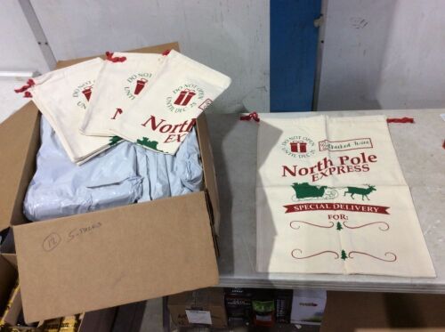 Lot of (12) North Pole Express Gift Bags, 5 Pack  - Lot 829
