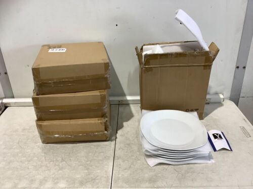 Lot of (4) Square Dinner Plates, Set of 6  - Lot 852