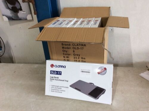 Case of (8) Clatina Multi-Functional Lap Desk Trays - Lot 858